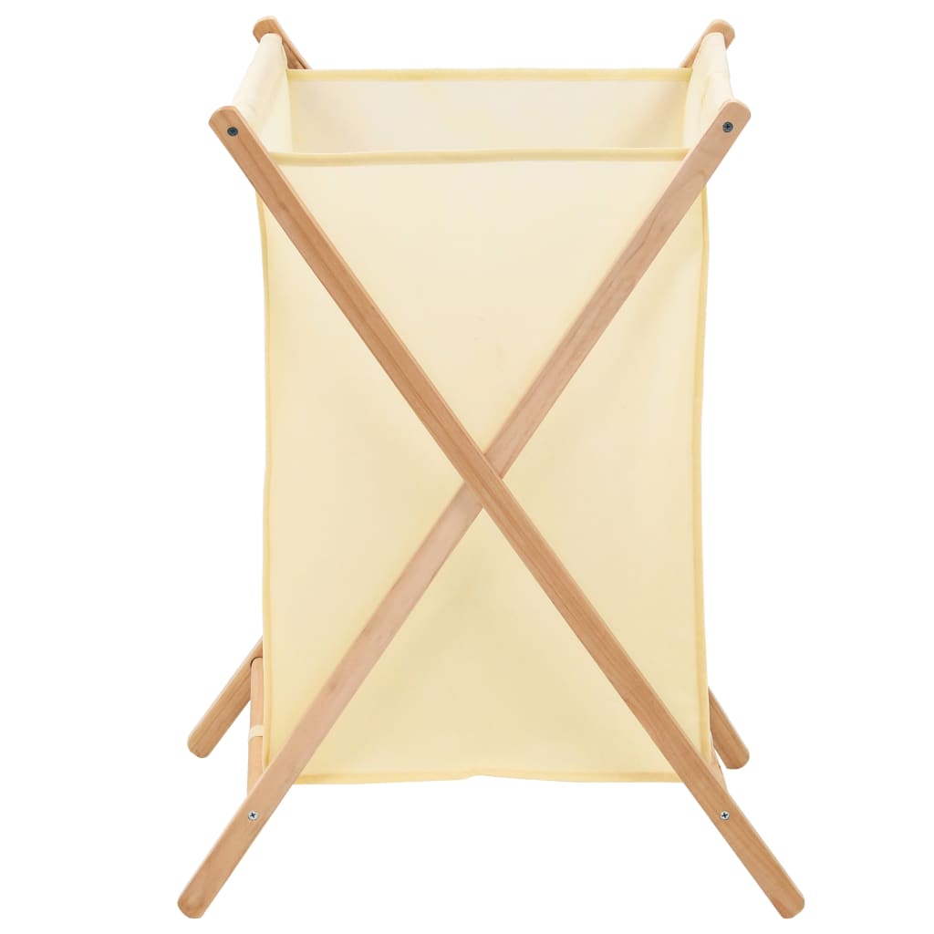 Wäschekorb Zedernholz Und Stoff Beige 42X41X64 Cm Taupe