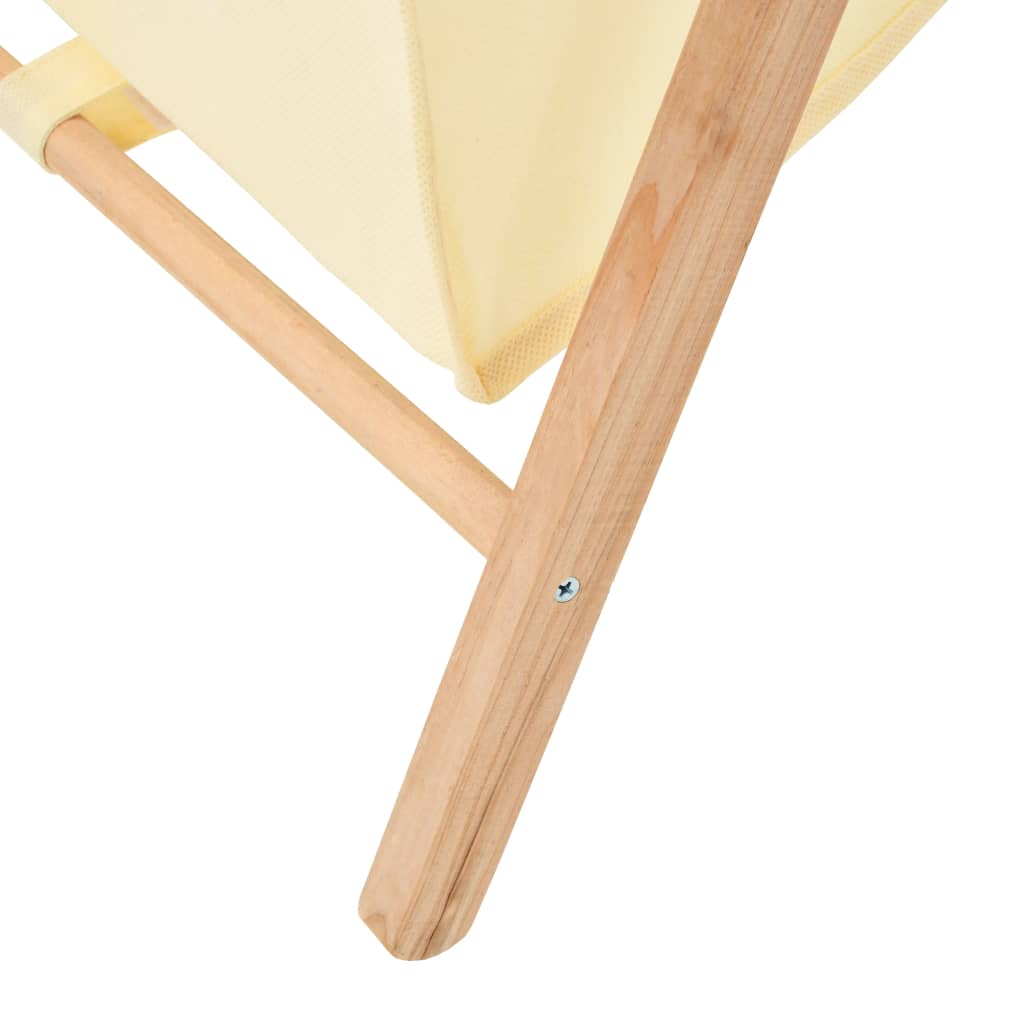 Wäschekorb Zedernholz Und Stoff Beige 42X41X64 Cm Taupe