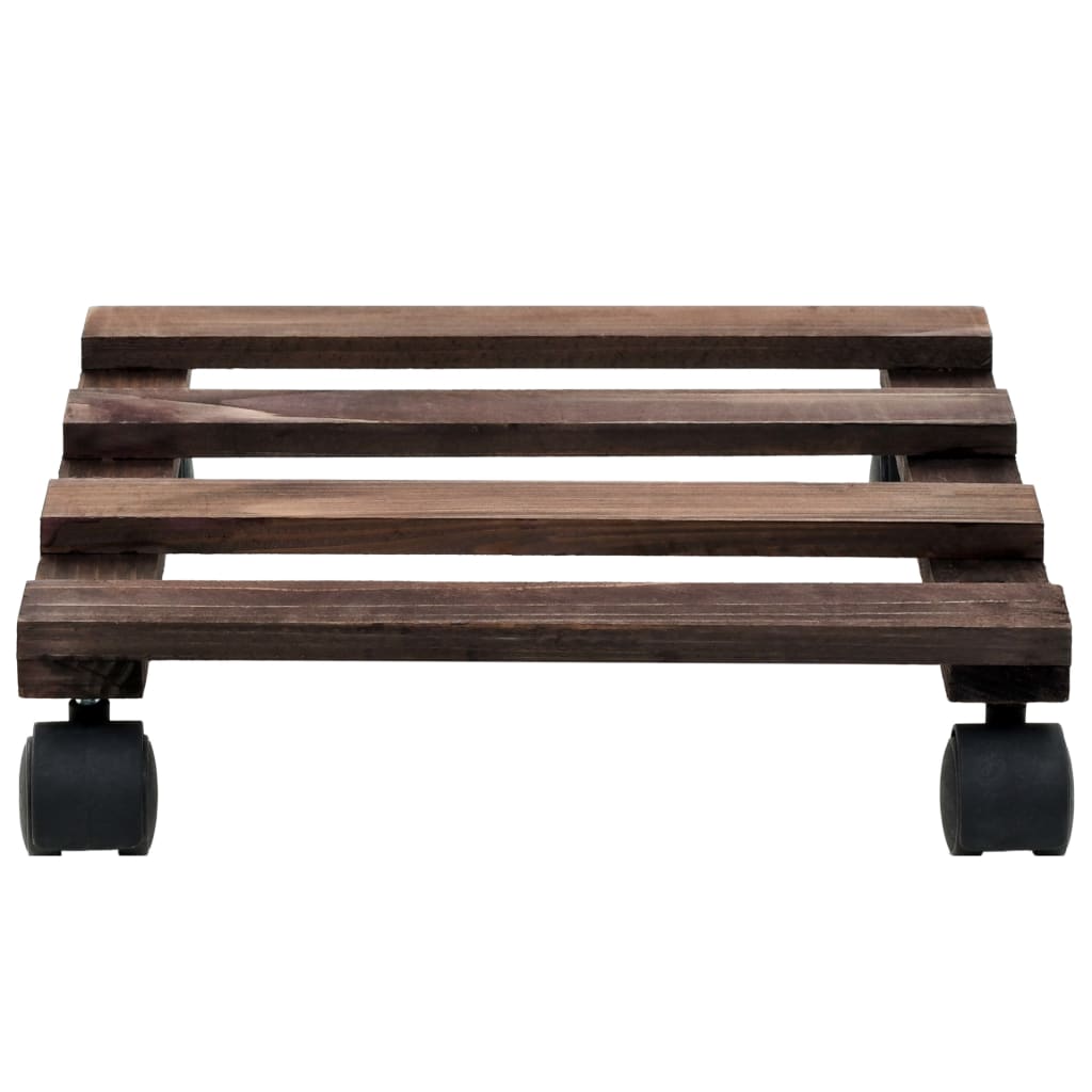 Pflanzenständer Mit Rollen 4 Stk. Zedernholz 25 X 25 Cm