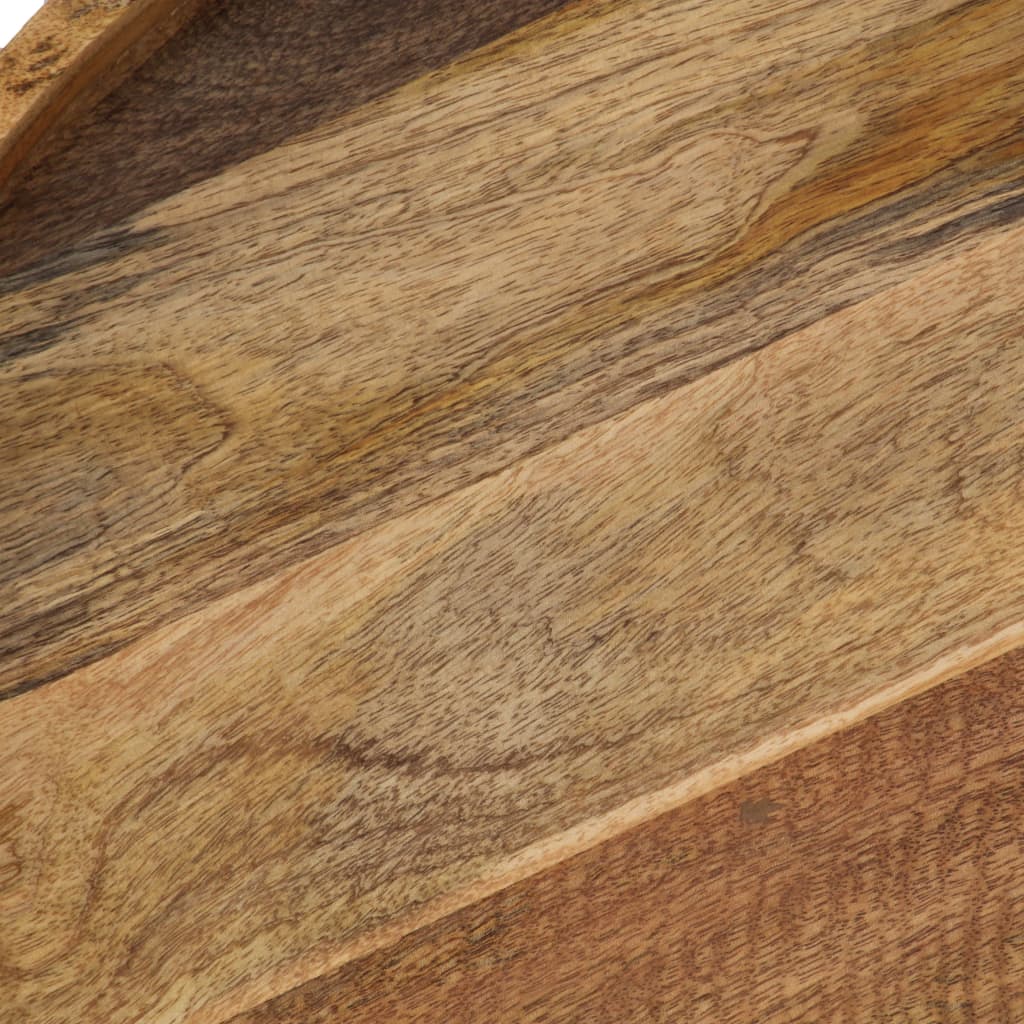 Couchtisch Massivholz Mango Und Stahl 50X40 Cm