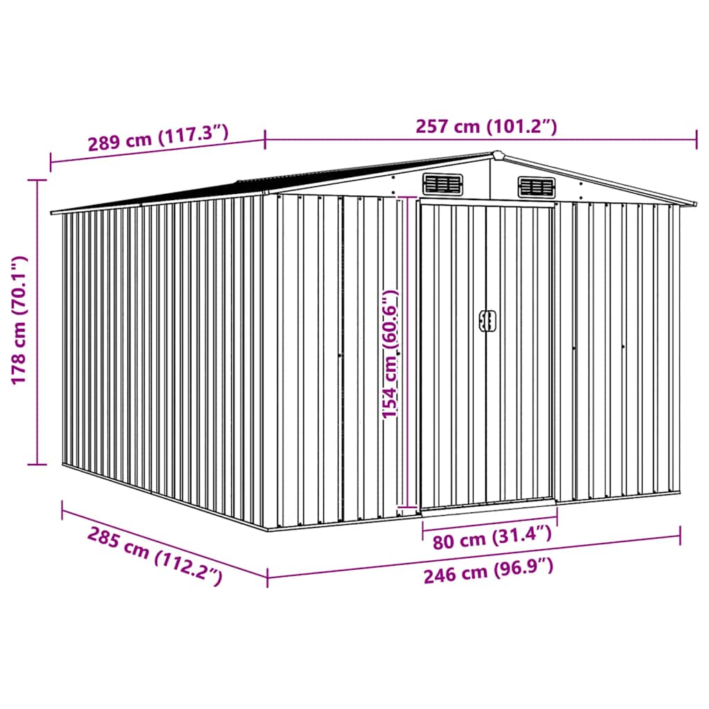 Gartenhaus Metall