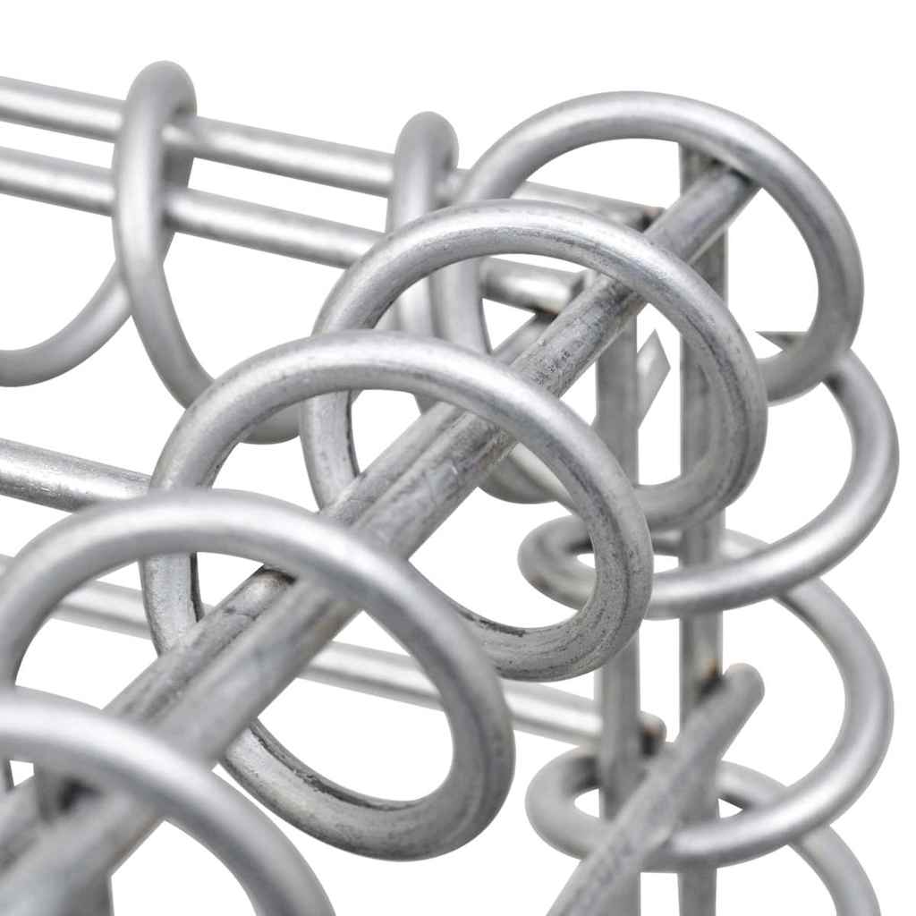 Gabionen-Hochbeet Verzinkter Stahl 450×90×100 Cm