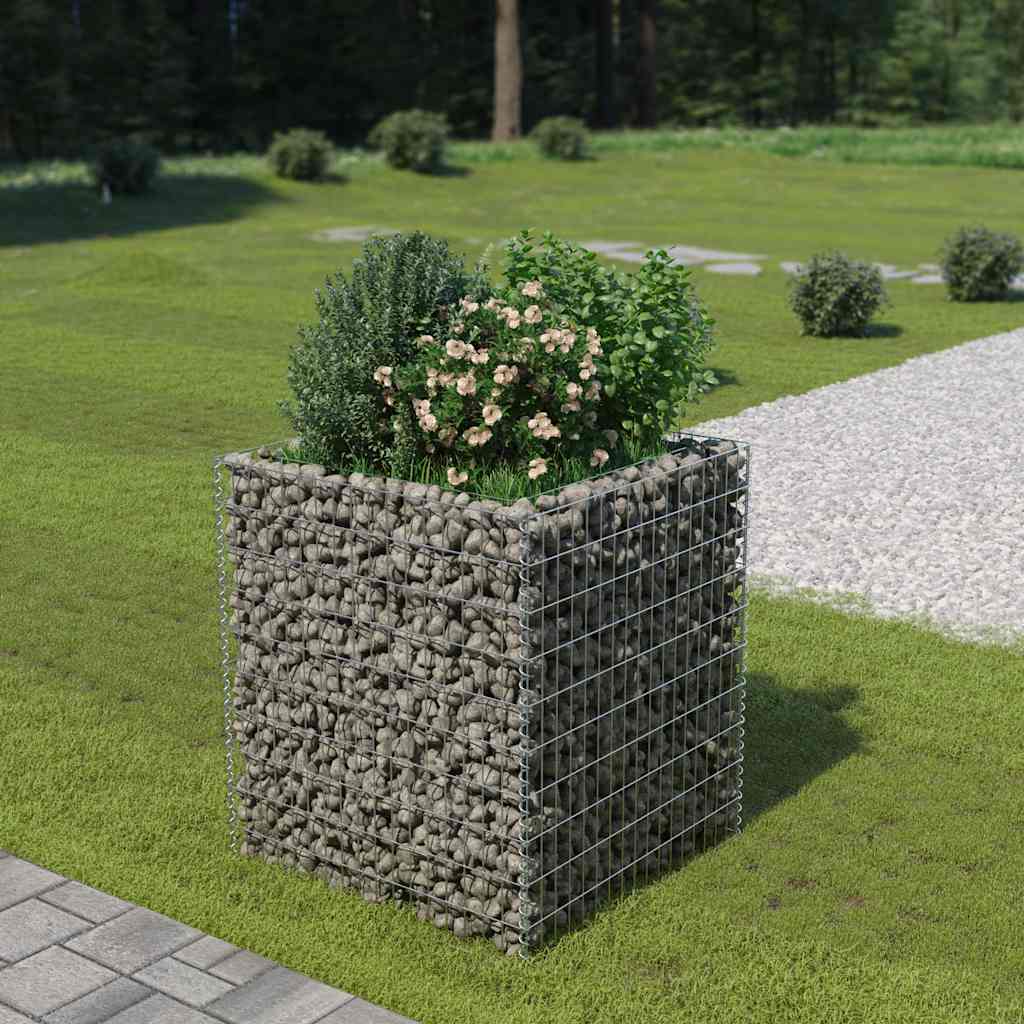 Gabionen-Hochbeet Verzinkter Stahl 450×90×100 Cm