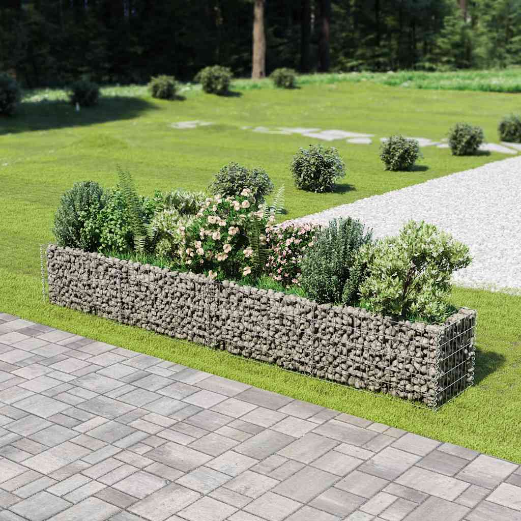 Gabionen-Hochbeet Verzinkter Stahl 450×90×100 Cm