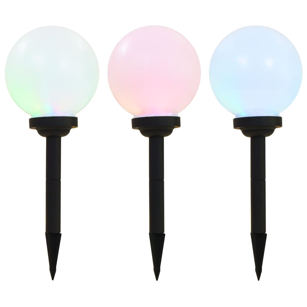 Außen-Solarlampen 6 Stk. Led Kugel Rgb