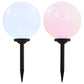 Außen-Solarlampen 6 Stk. Led Kugel Rgb