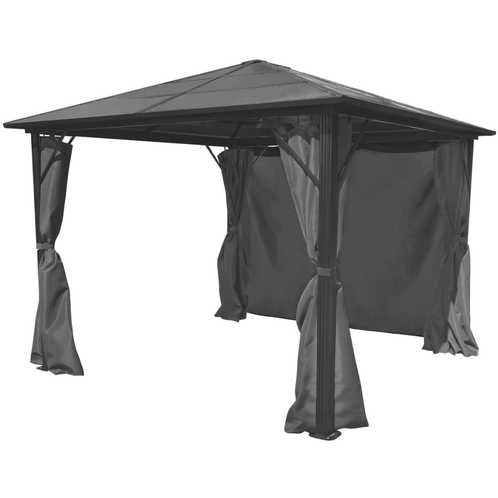Pavillon Mit Vorhängen Aluminium
