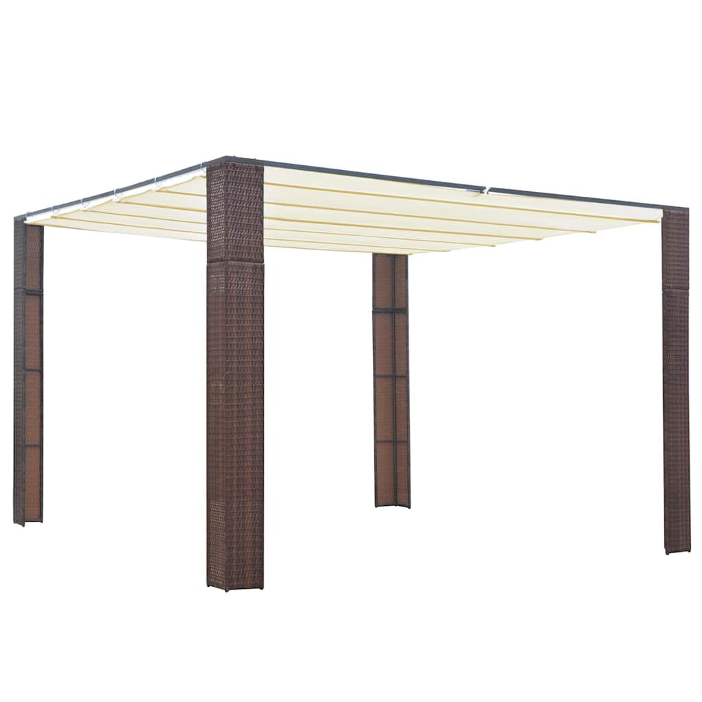 Pavillon Mit Dach Poly Rattan