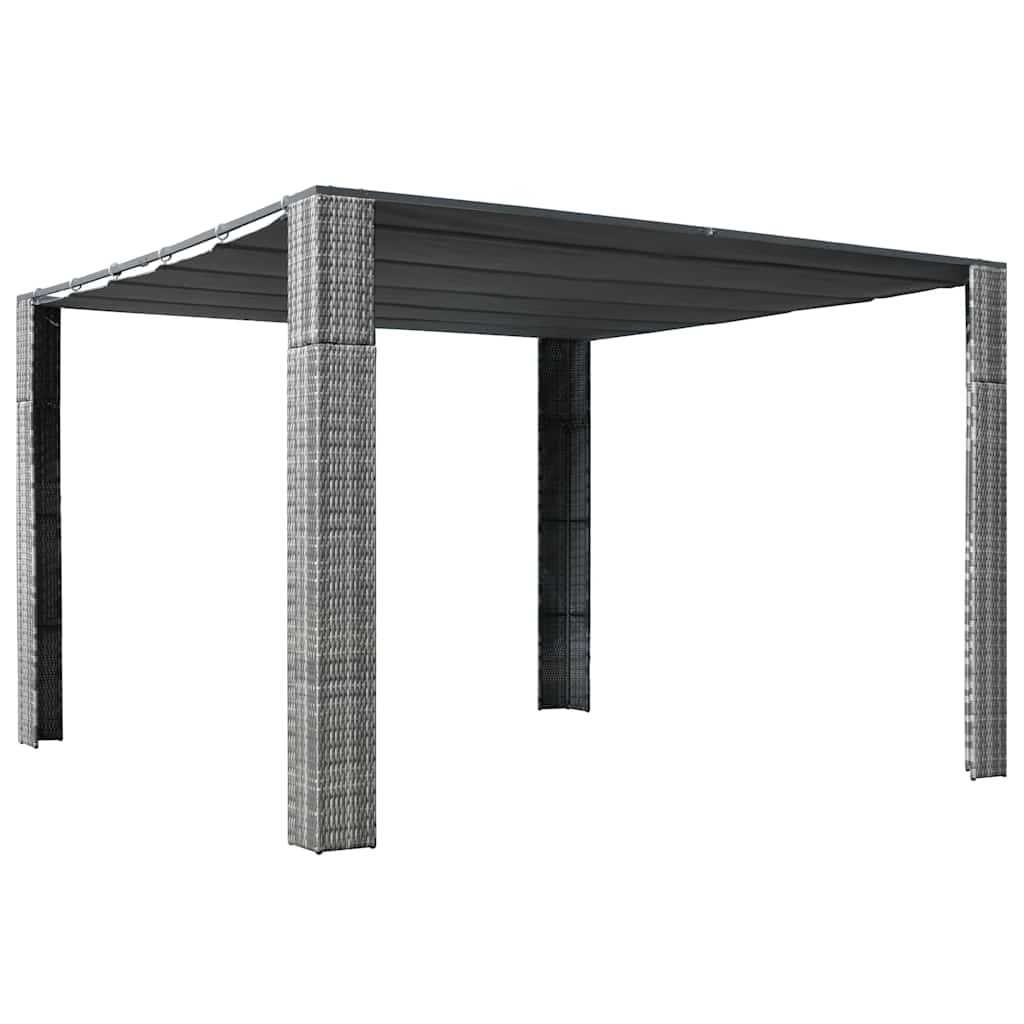 Pavillon Mit Dach Poly Rattan