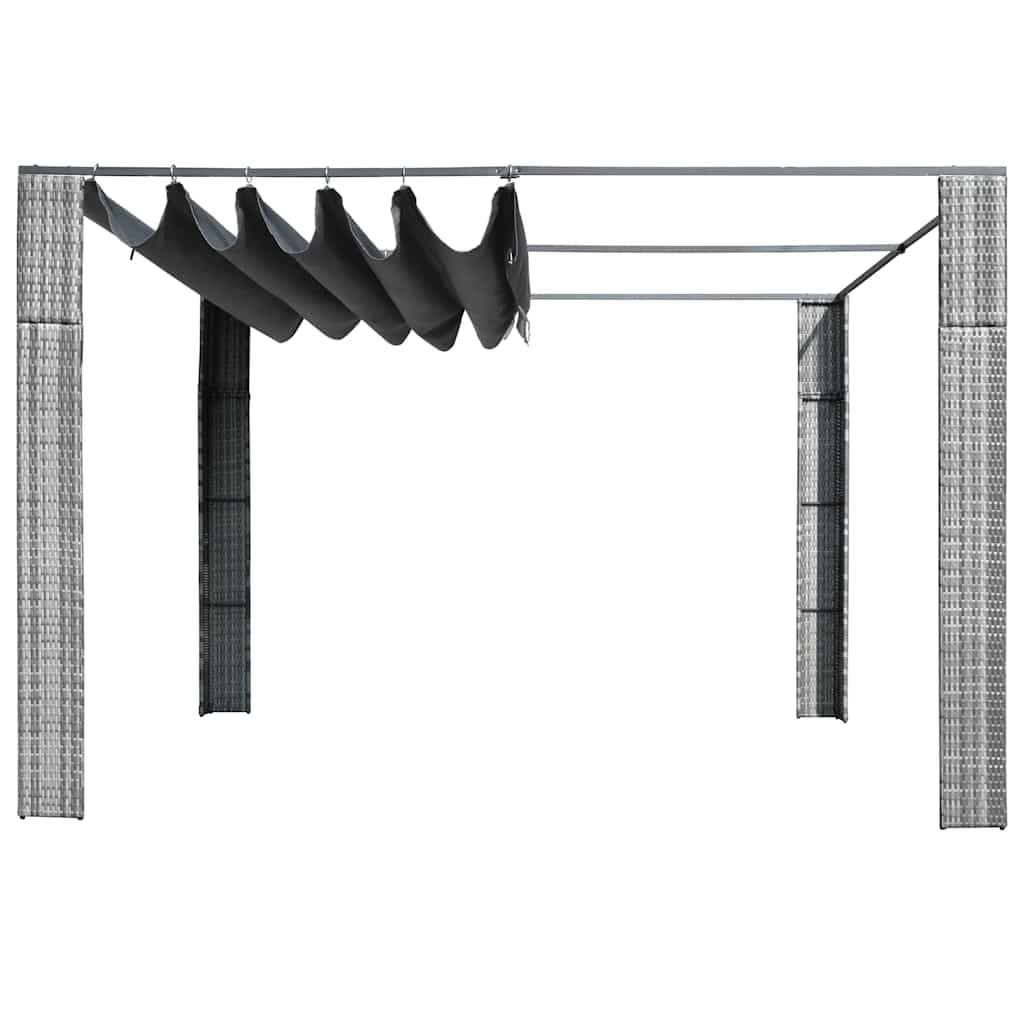 Pavillon Mit Dach Poly Rattan