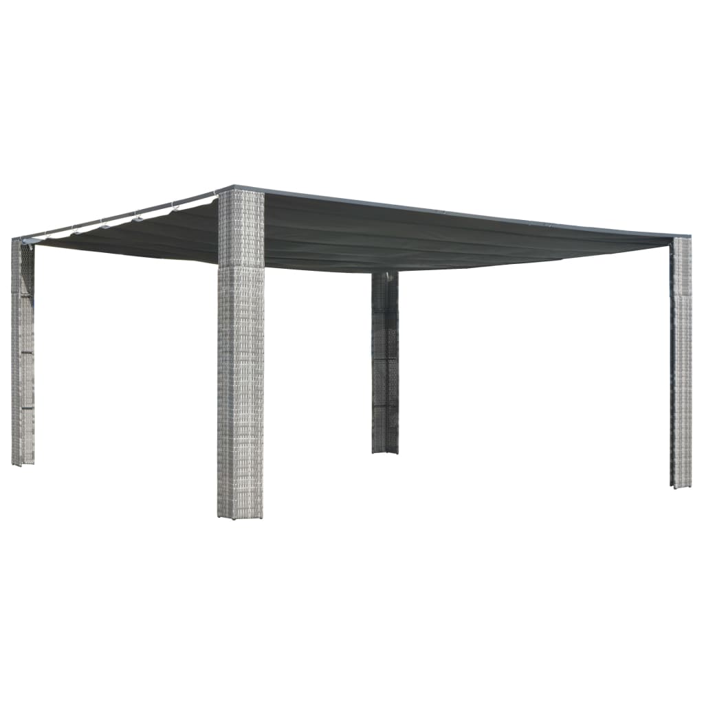Pavillon Mit Dach Poly Rattan