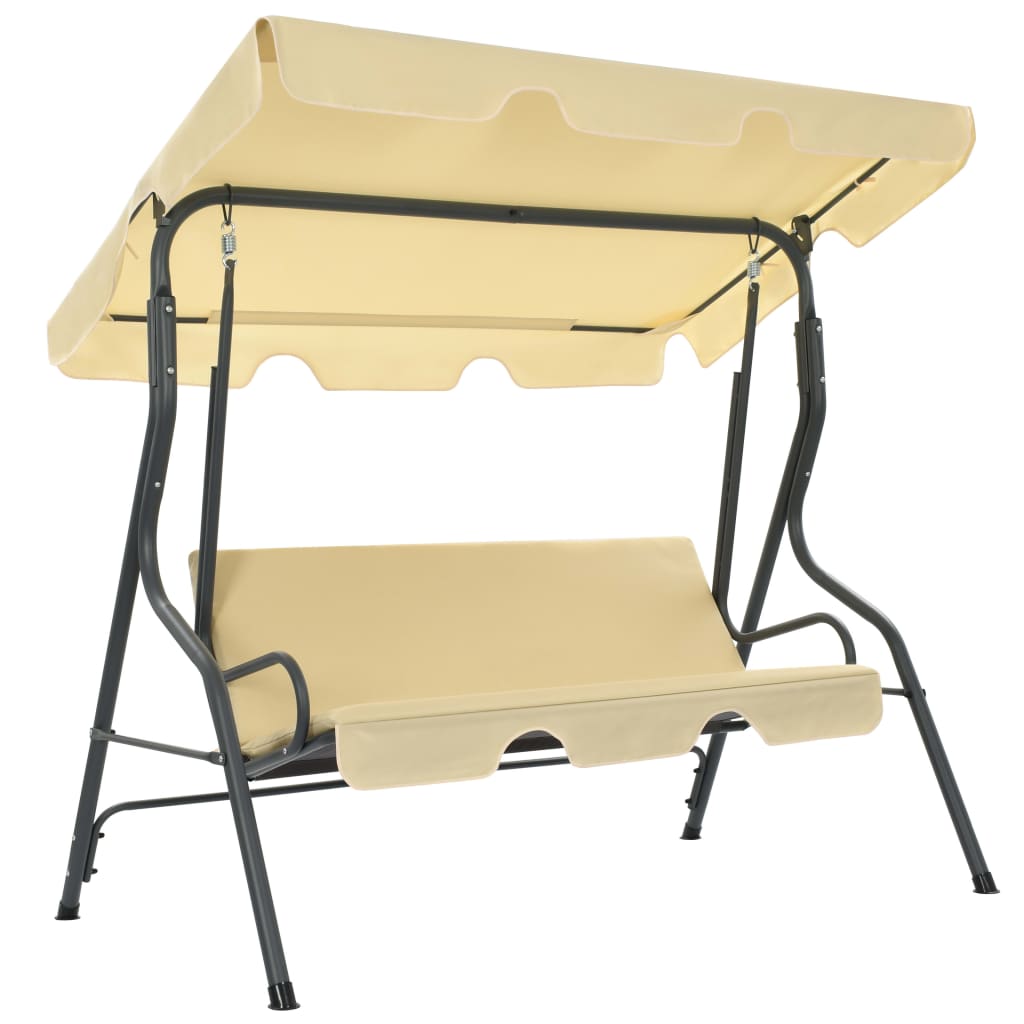 Hollywoodschaukel Creme 170×110×153 Cm