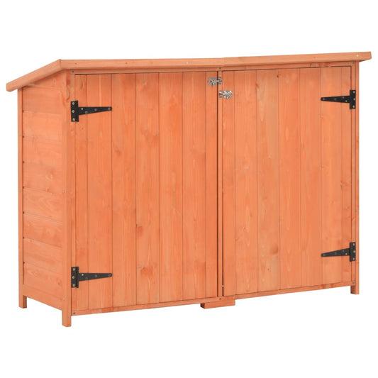 Garten-Geräteschuppen 128X42X91 Cm Holz Hochglanz-Weiß