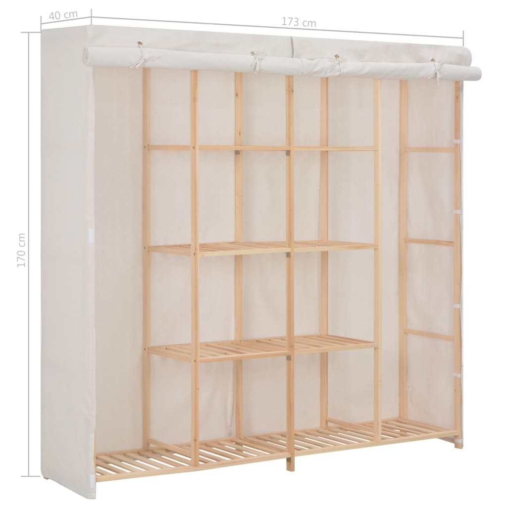 Kleiderschrank 173 X 40 X 170 Cm Stoff