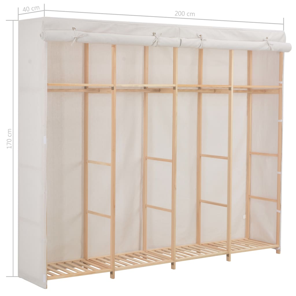 Kleiderschrank 200 X 40 X 170 Cm Stoff
