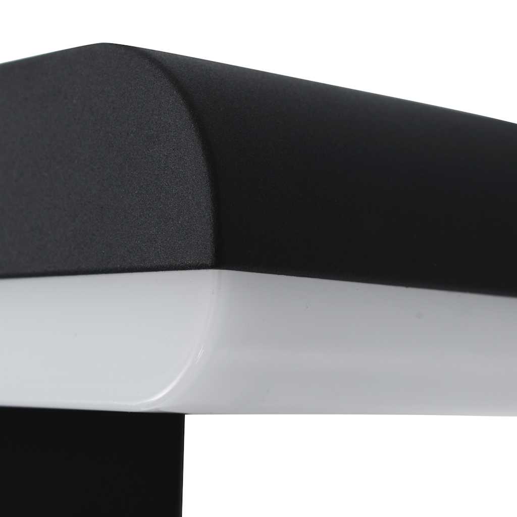 Außenwandleuchte Led 9 W Schwarz Oval Braune Eiche