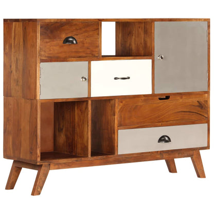 Sideboard 115X35X86 Cm Massivholz Akazie
