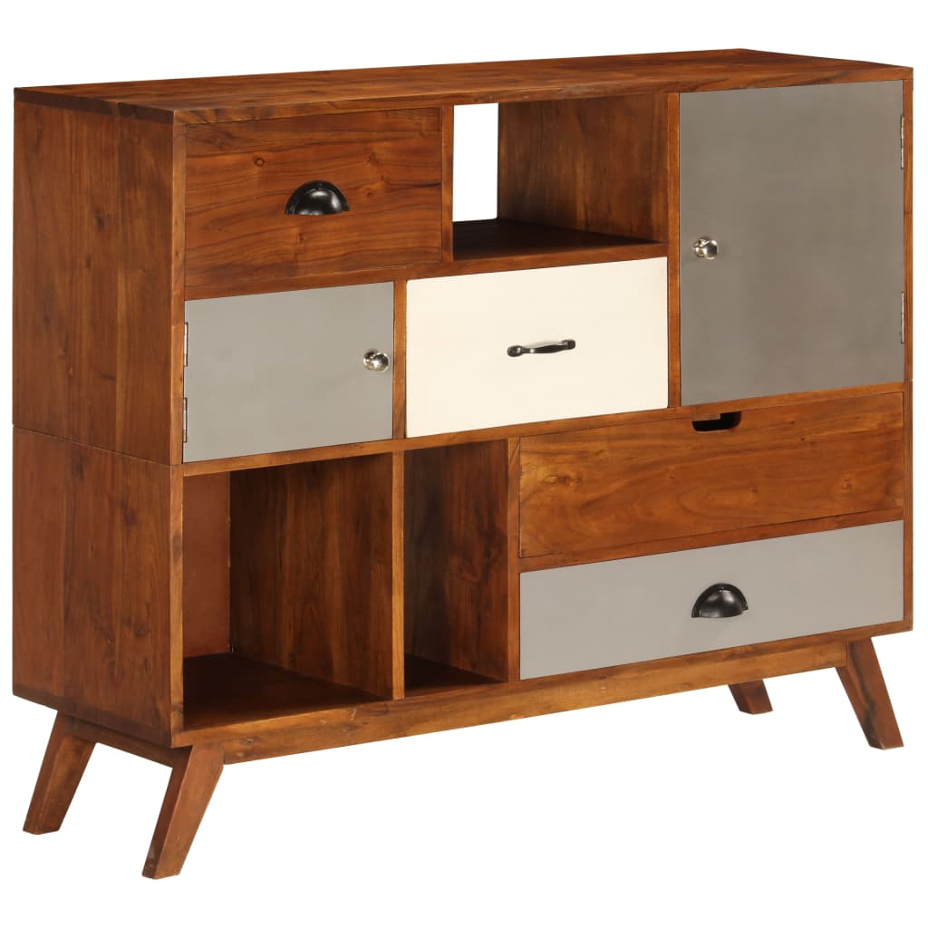 Sideboard 115X35X86 Cm Massivholz Akazie