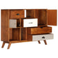Sideboard 115X35X86 Cm Massivholz Akazie