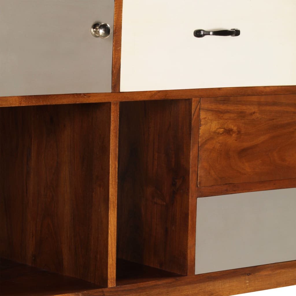 Sideboard 115X35X86 Cm Massivholz Akazie