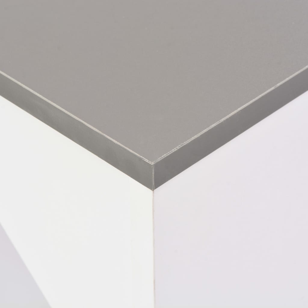 Bartisch Mit Beweglichem Regal Weiß 138X39X110 Cm