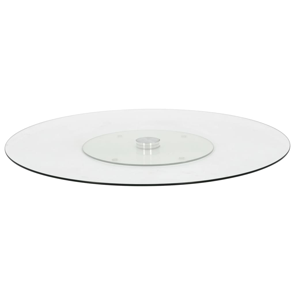 Servierplatte Drehbar Transparent 60 Cm Hartglas Transparent