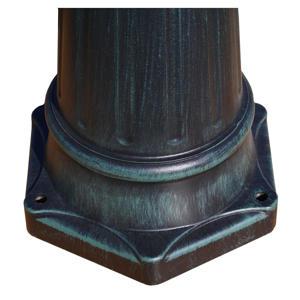 Gartenlaterne 2-Flammig 215 Cm Dunkelgrün/Schwarz Aluminium Weiß