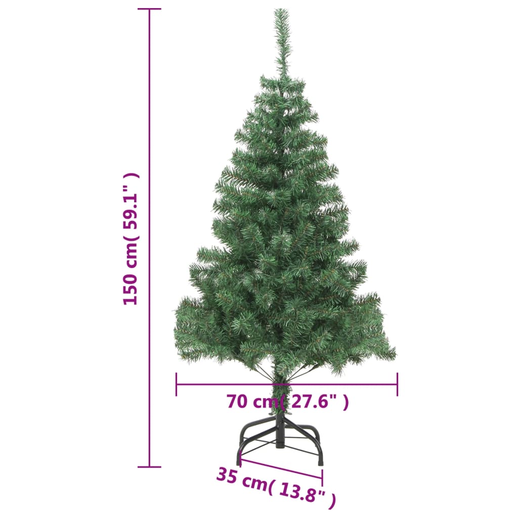 Künstlicher Weihnachtsbaum Mit Ständer 150 Cm 380 Zweige