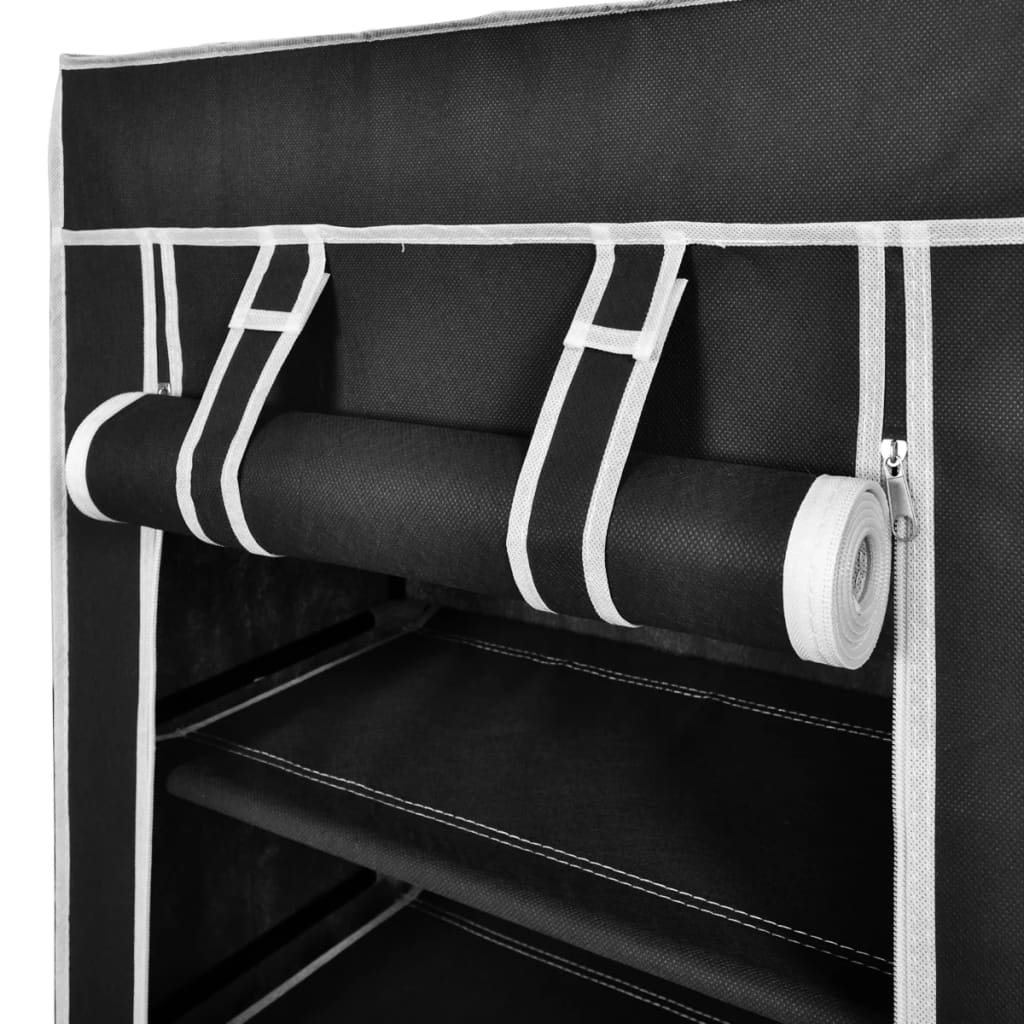 Schuhschrank Schuhregal Schuhablage 5 Schicht Schwarz