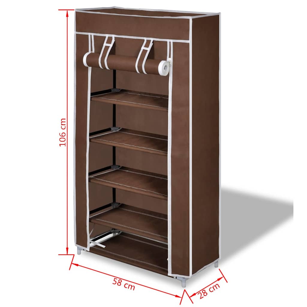 Schuhschrank Schuhregal Schuhablage 5 Schicht Braun