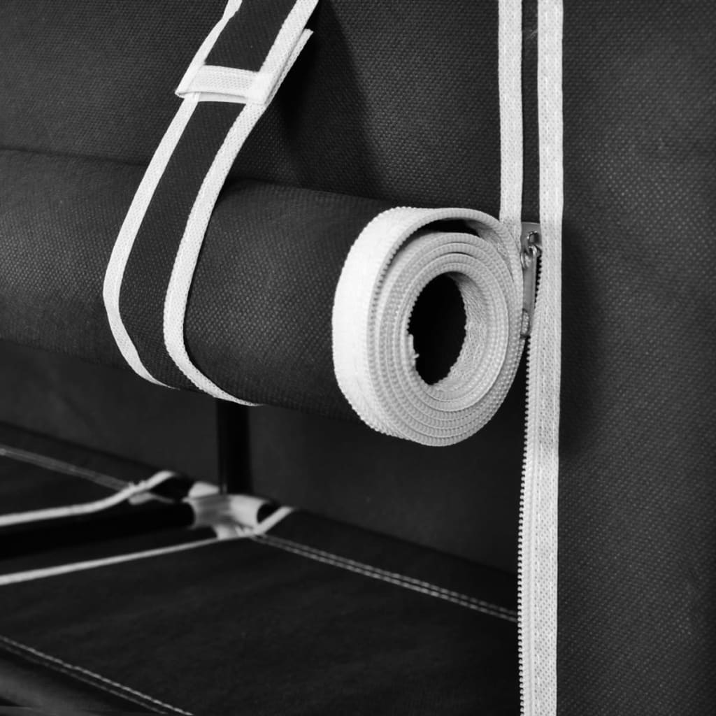 Stoff Schuhschrank Mit Abdeckung Schwarz