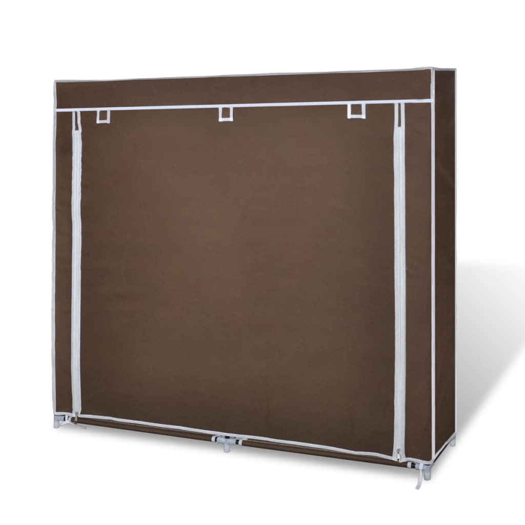 Stoff Schuhschrank Mit Abdeckung Braun