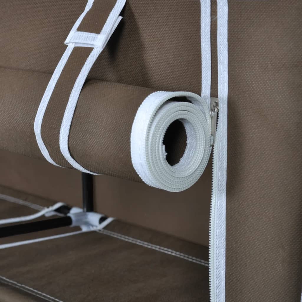 Stoff Schuhschrank Mit Abdeckung Braun