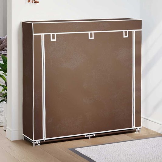 Stoff Schuhschrank Mit Abdeckung Braun