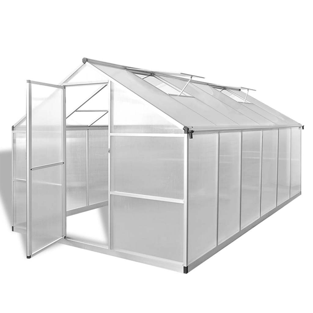 Gewächshaus Mit Fundament Verstärkt Aluminium 4,6 M²
