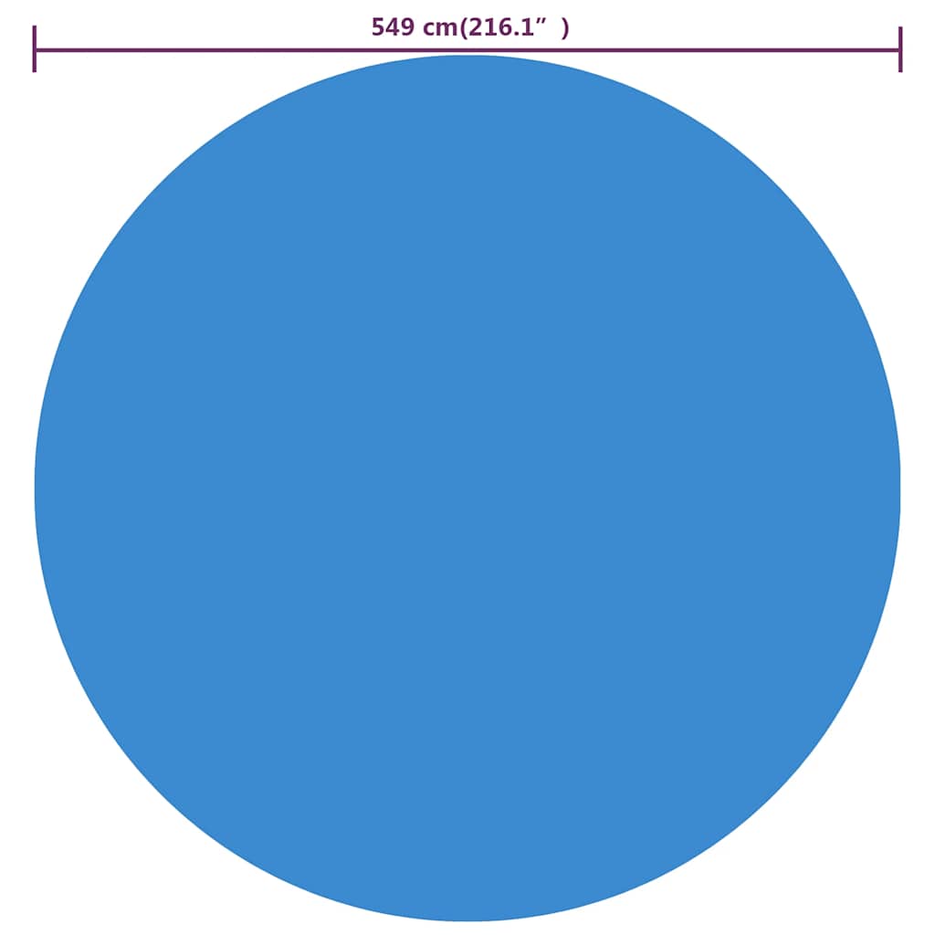 Runde Pool-Abdeckung Pe 549 Cm Blau