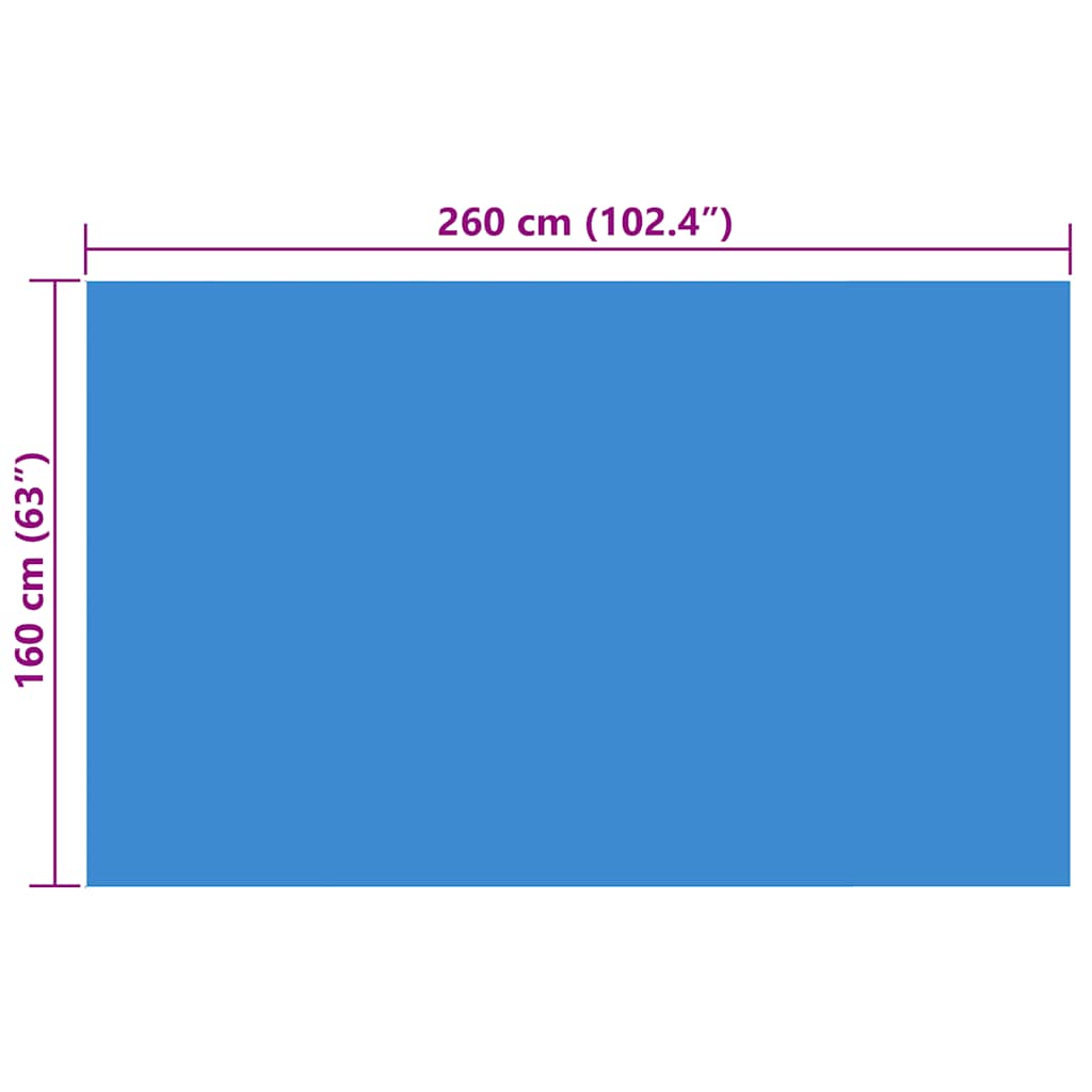 Rechteckige Pool-Abdeckung Pe Blau
