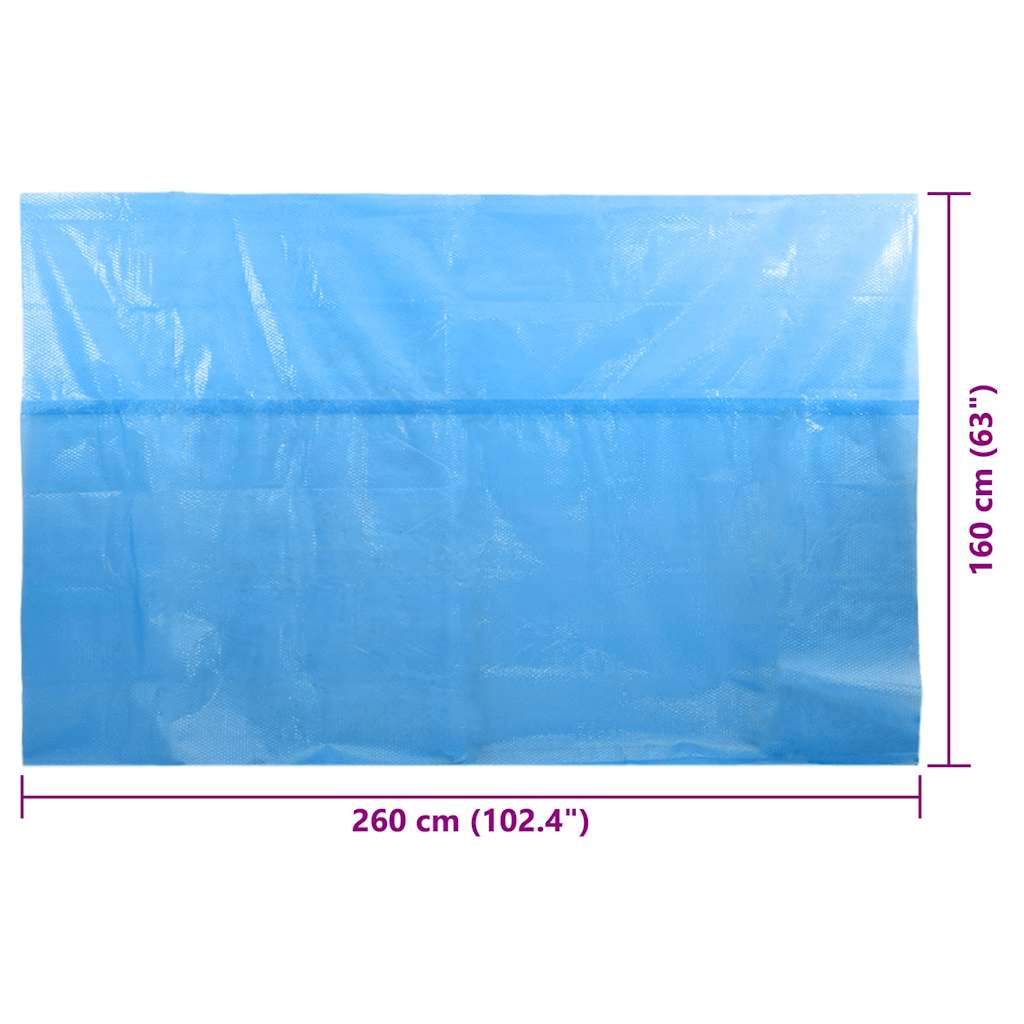 Rechteckige Pool-Abdeckung Pe Blau