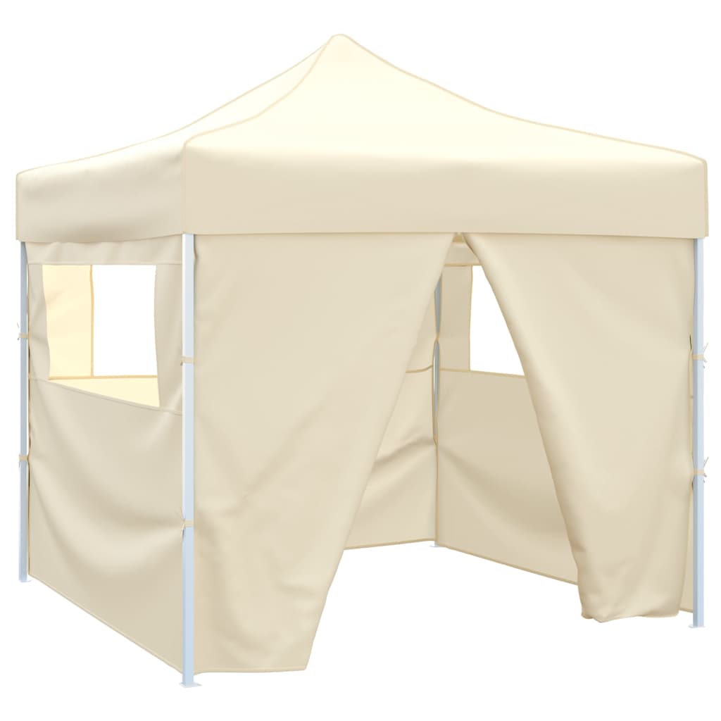 Faltzelt Mit 4 Wänden 3 X 3 M Weiß Creme