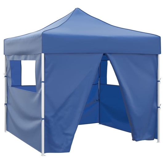 Faltzelt 3X3 M 4 Seitenwände Blau