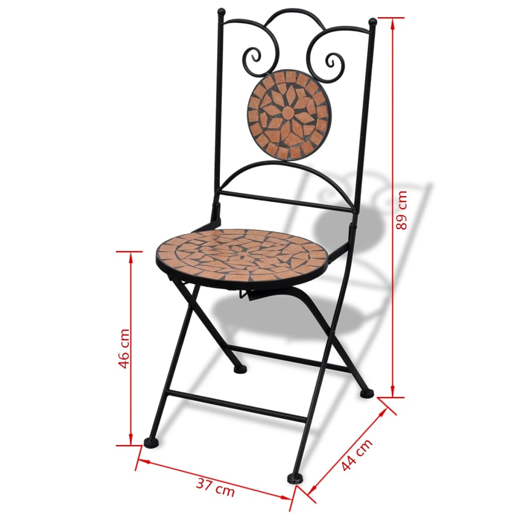3-Tlg. Bistro-Set Keramik