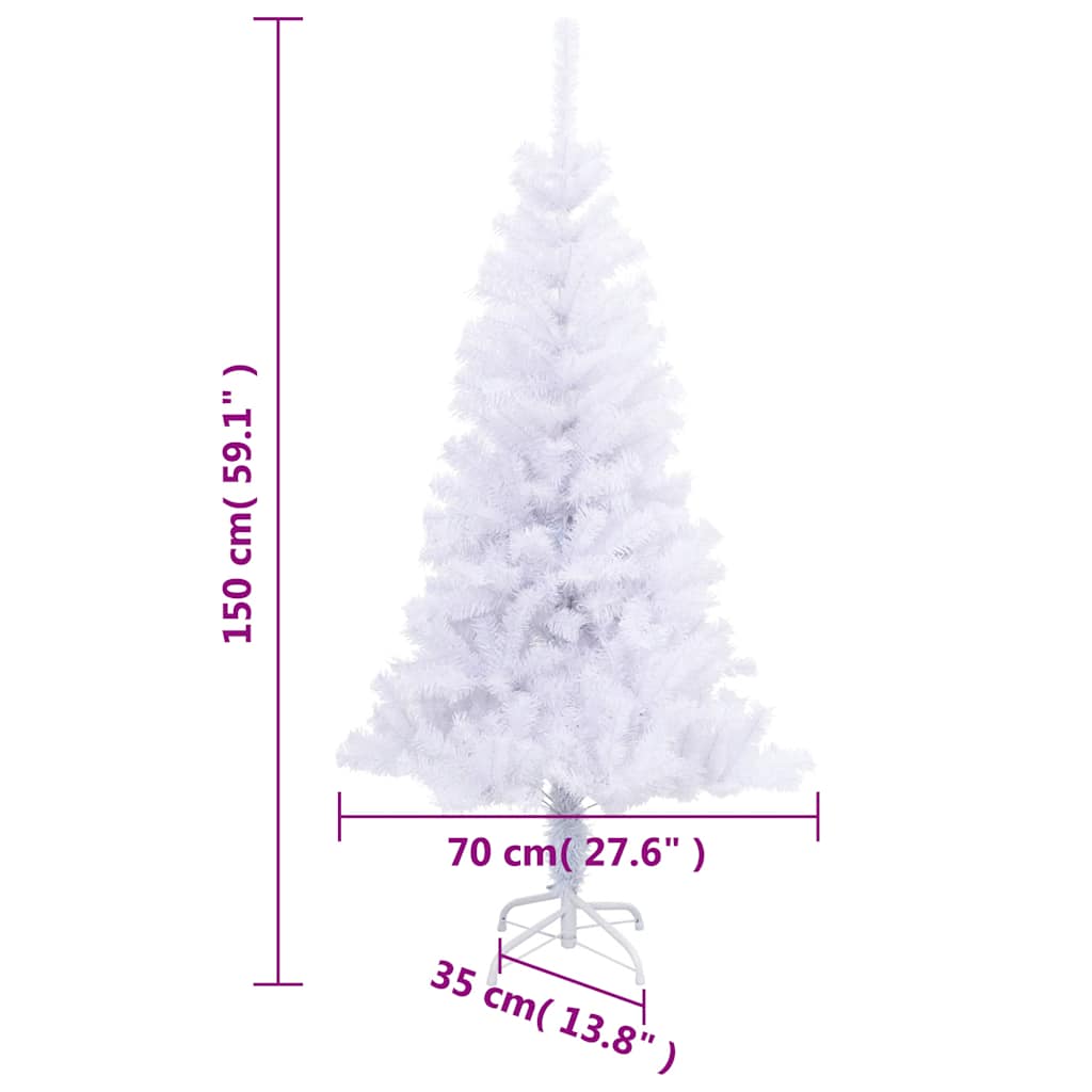 Künstlicher Weihnachtsbaum Mit Ständer 150 Cm 380 Zweige Weiß