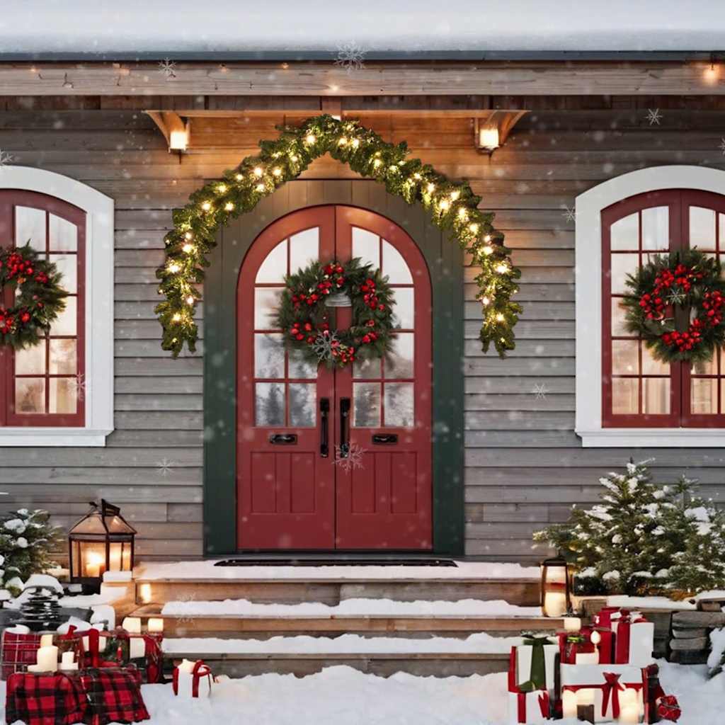 Weihnachtsgirlande Mit Led-Leuchten