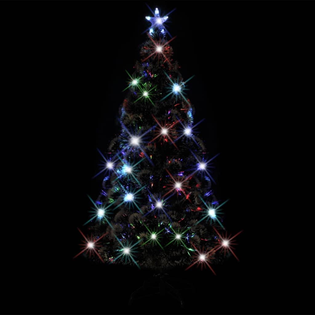 Vorbeleuchteter Weihnachtsbaum Mit Ständer Und Led Glasfaser Grün