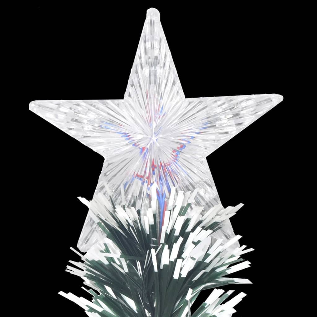 Vorbeleuchteter Weihnachtsbaum Mit Ständer Und Led Glasfaser Grün