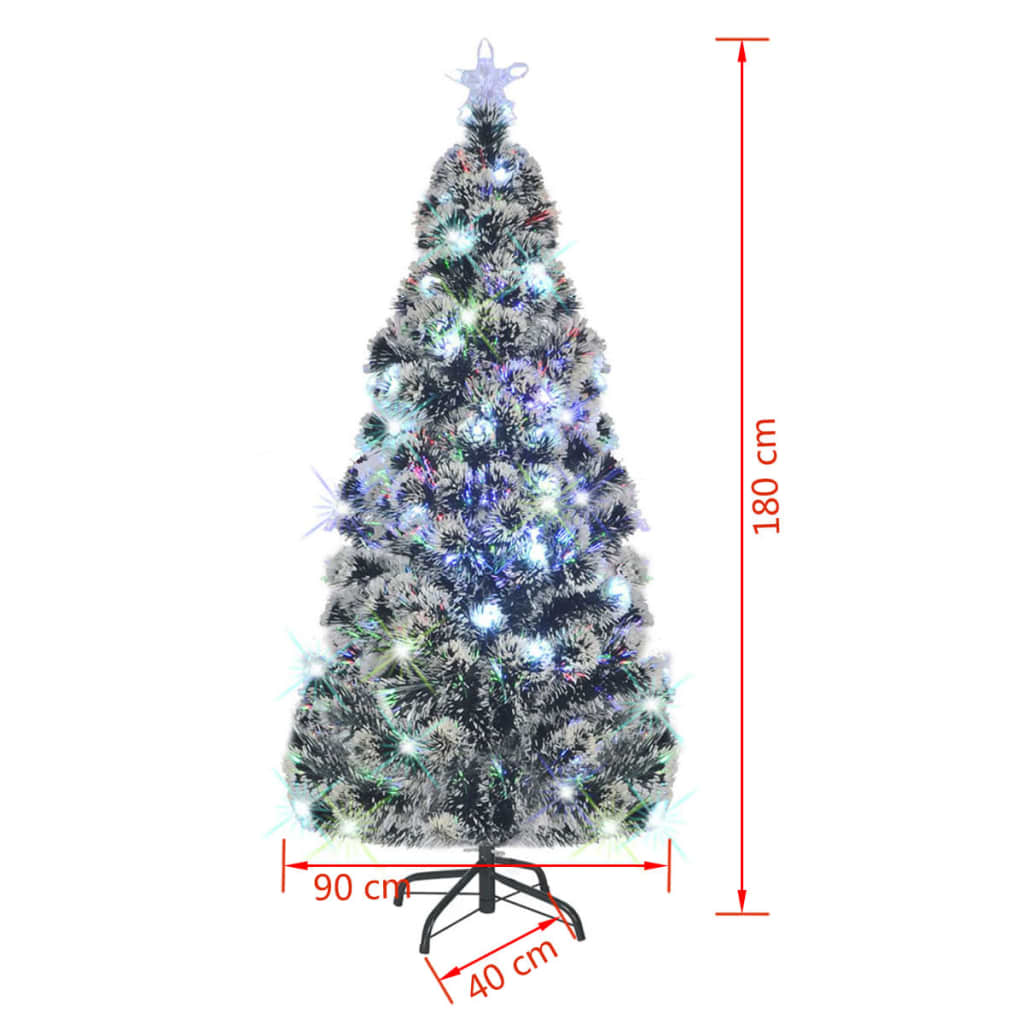 Vorbeleuchteter Weihnachtsbaum Mit Ständer Und Led Glasfaser Grün