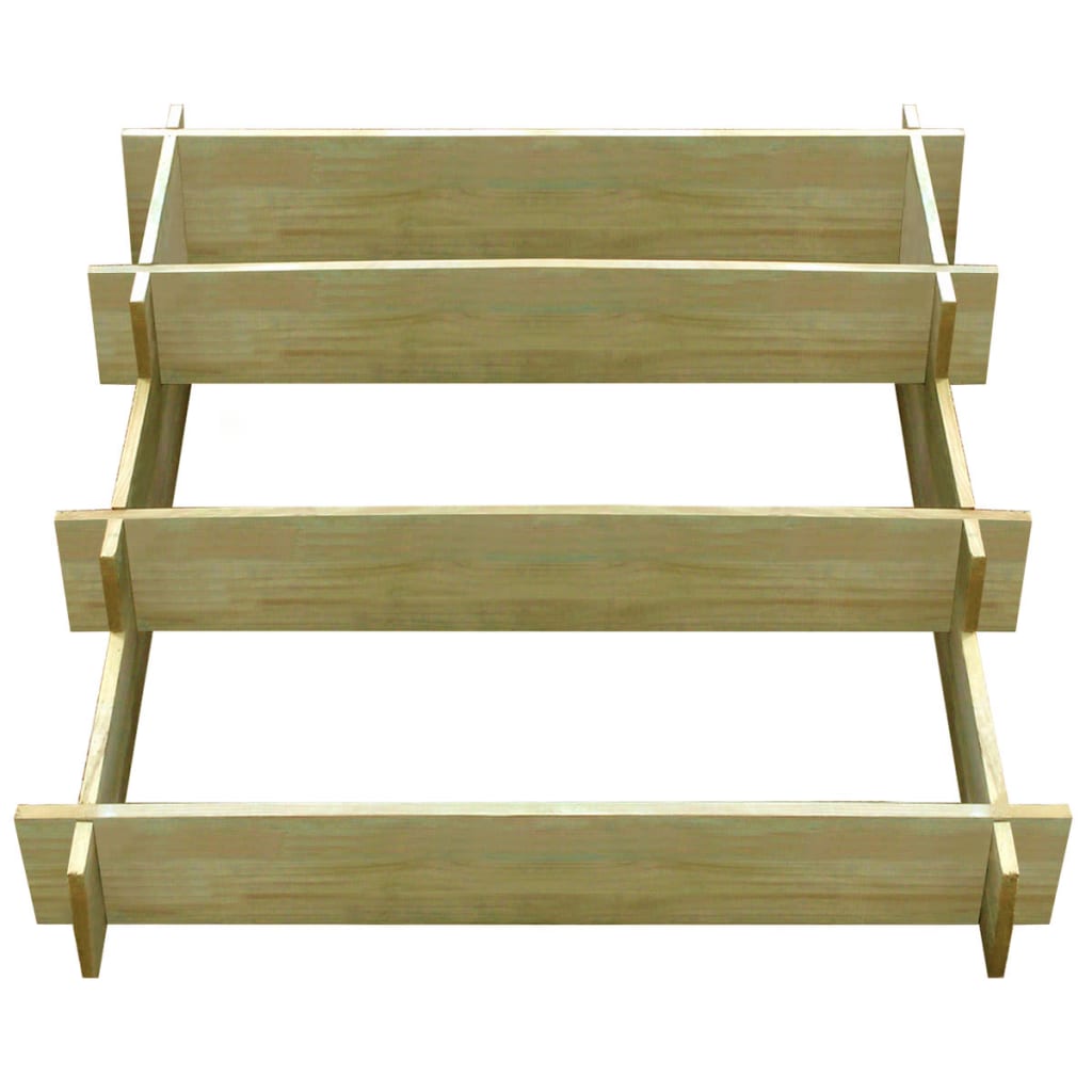 3-Stufiger Pflanzkübel 90 X 90 X 35 Cm Holz Imprägniert
