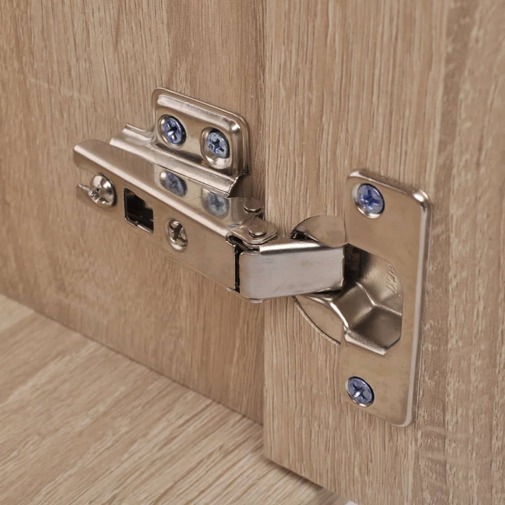 3-Tlg. Badmöbel-Set Mit Waschbecken Beige