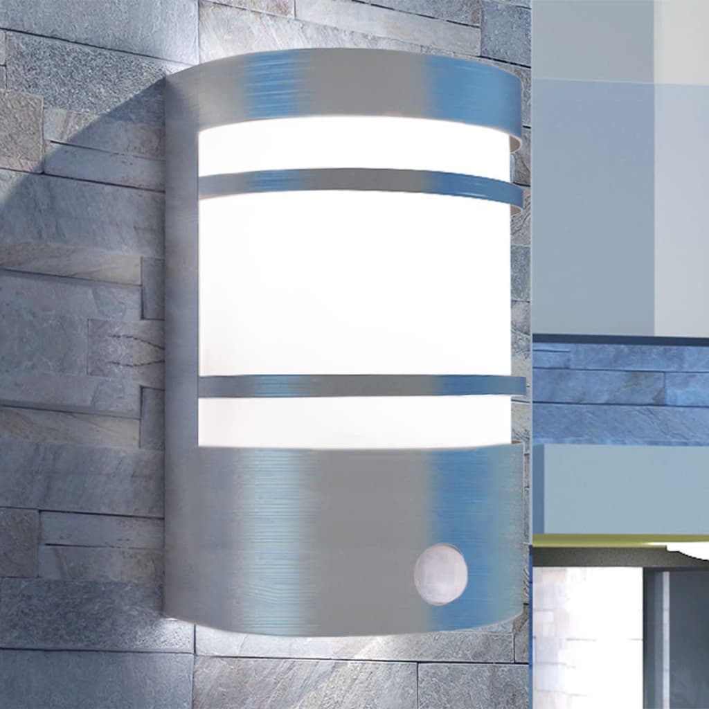 Außenwandlampe Edelstahl Silber