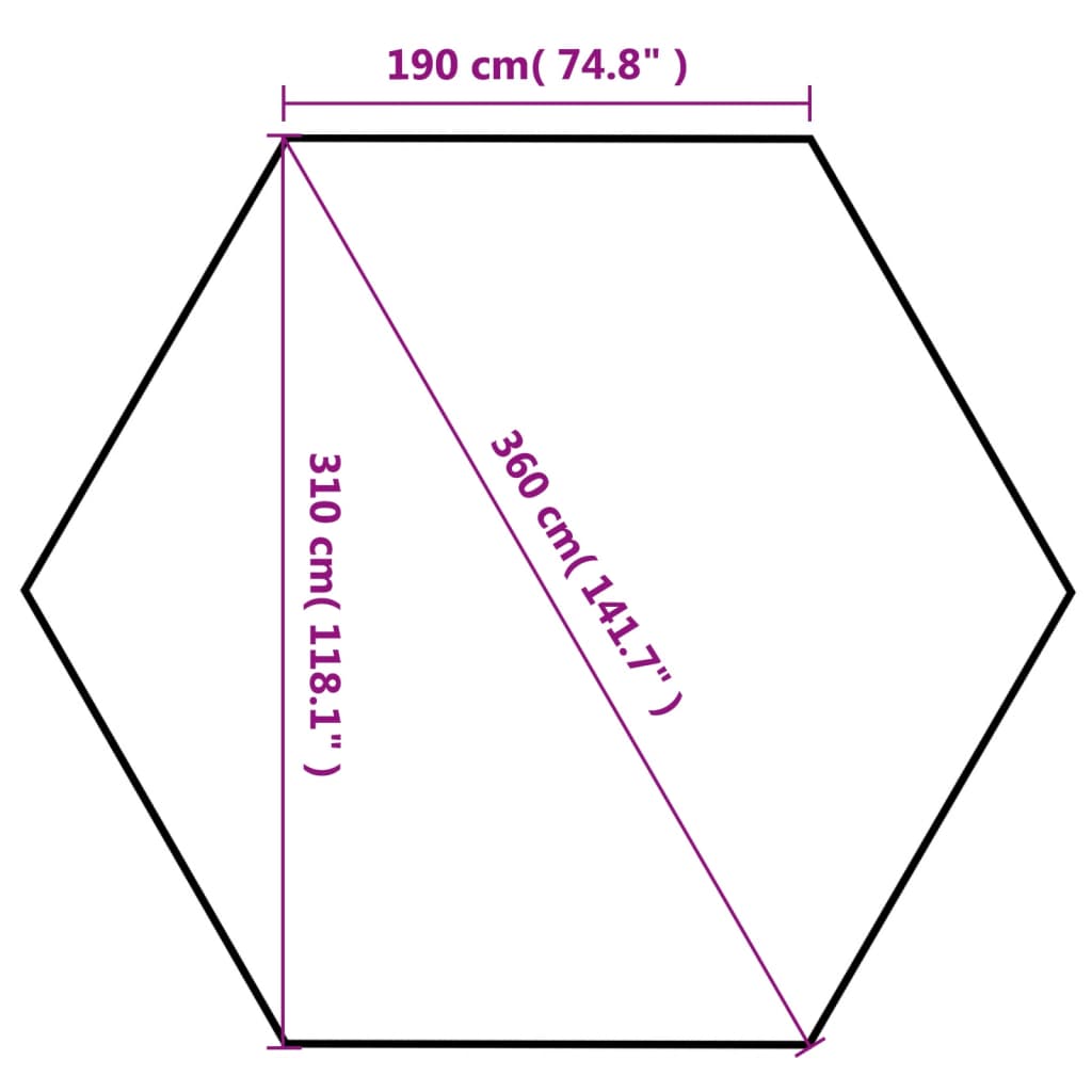 Hexagonal Pop-Up Zelt Mit 6 Seitenwänden Weiß 3,6X3,1 M
